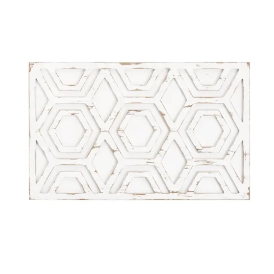 Hexagon White Wood Plaque-Kirkland's Home Best Sale
