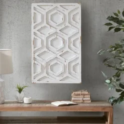 Hexagon White Wood Plaque-Kirkland's Home Best Sale