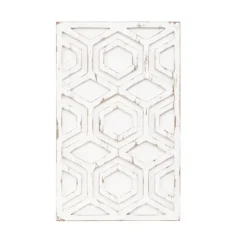 Hexagon White Wood Plaque-Kirkland's Home Best Sale