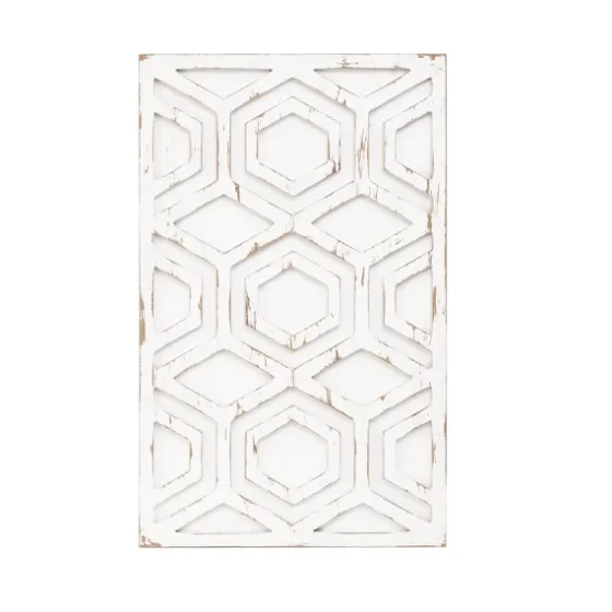 Hexagon White Wood Plaque-Kirkland's Home Best Sale