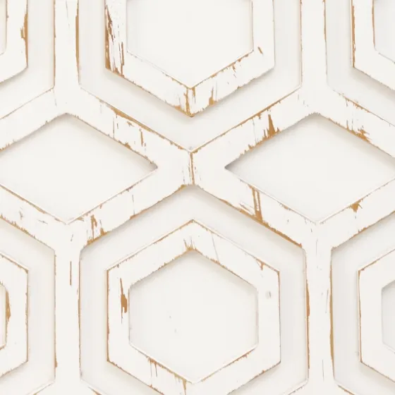 Hexagon White Wood Plaque-Kirkland's Home Best Sale