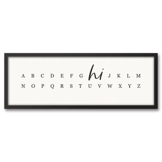 Hi Alphabet Framed Canvas Wall Plaque-Kirkland's Home Fashion