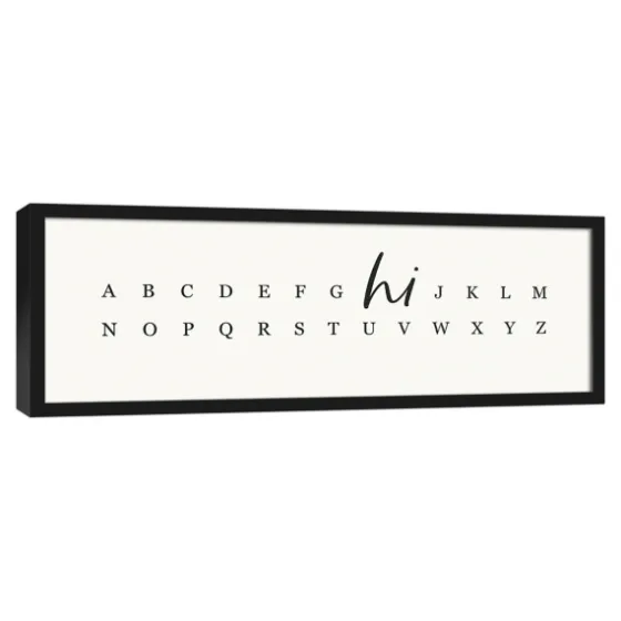 Hi Alphabet Framed Canvas Wall Plaque-Kirkland's Home Fashion