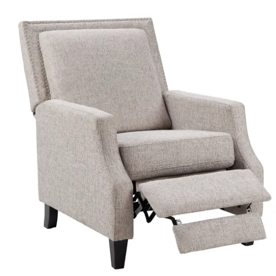 High Back Nail Head Trim Upholstered Recliner-Kirkland's Home Online