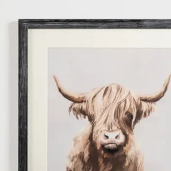 Highland Cow Distressed Framed Art Print-Kirkland's Home Hot