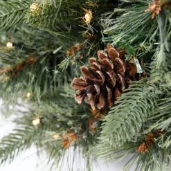 Holiday Pine Needle Cabin Pre-Lit Wreath-Kirkland's Home Online