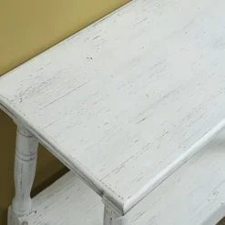 Hollie Cream Slant Leg Scallop Edge Side Table-Kirkland's Home Shop