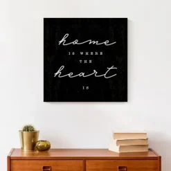 Home Is Where The Heart Is Canvas Wall Plaque-Kirkland's Home Fashion