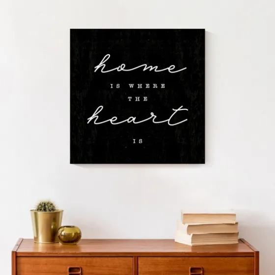 Home Is Where The Heart Is Canvas Wall Plaque-Kirkland's Home Fashion