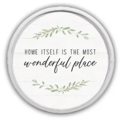 Home Is Wonderful Round Framed Plaque-Kirkland's Home Cheap