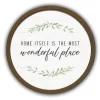 Home Is Wonderful Round Framed Plaque-Kirkland's Home Clearance