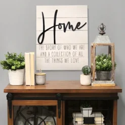 Home Metal On Shiplap Wall Plaque-Kirkland's Home Online