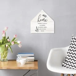 Home Where Family Gathers House Shaped Canvas-Kirkland's Home Shop