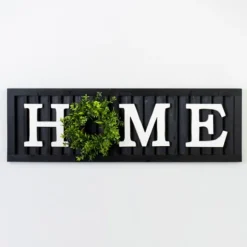 Home With Wreath Shutter Wall Plaque-Kirkland's Home Hot