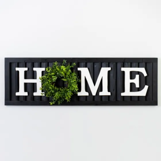 Home With Wreath Shutter Wall Plaque-Kirkland's Home Hot