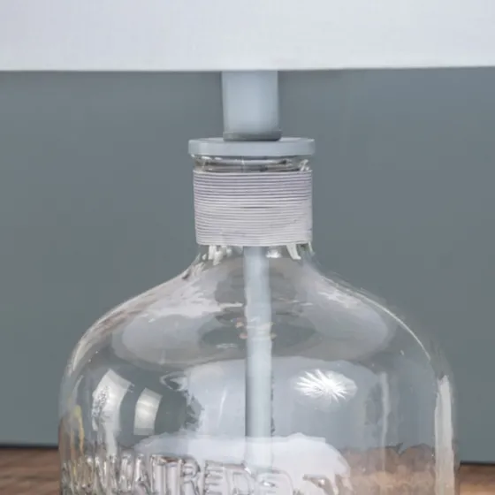 Homegrown Gray Glass Jar Table Lamp-Kirkland's Home Cheap
