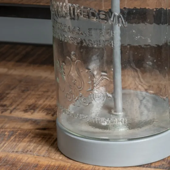 Homegrown Gray Glass Jar Table Lamp-Kirkland's Home Cheap