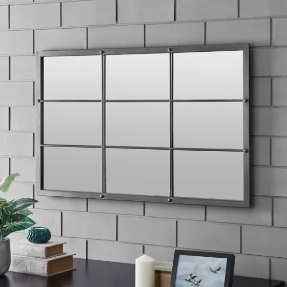 Homestead Manor Windowpane Mirror-Kirkland's Home Fashion