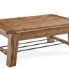 Honey Acacia Wood Coffee Table With Metal Bars-Kirkland's Home Cheap