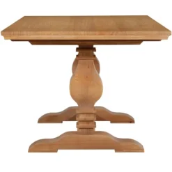Honey Brown Wood Double Pedestal Dining Table-Kirkland's Home Store