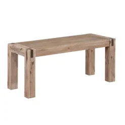 Honey Brushed Acacia Wood Rustic Bench-Kirkland's Home Best Sale