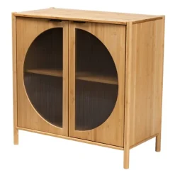 Honey Crescent Window 2-Door Cabinet-Kirkland's Home Flash Sale
