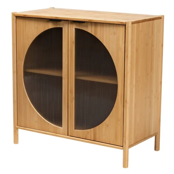 Honey Crescent Window 2-Door Cabinet-Kirkland's Home Flash Sale