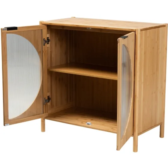 Honey Crescent Window 2-Door Cabinet-Kirkland's Home Flash Sale