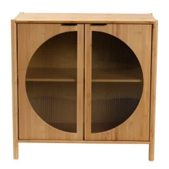 Honey Crescent Window 2-Door Cabinet-Kirkland's Home Flash Sale