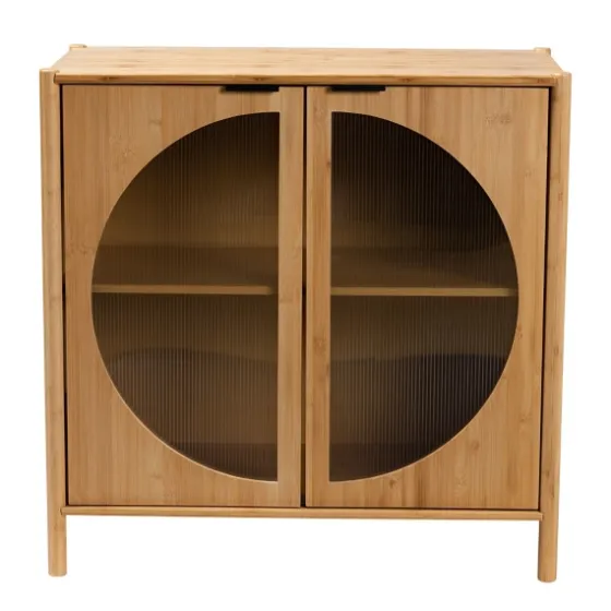 Honey Crescent Window 2-Door Cabinet-Kirkland's Home Flash Sale