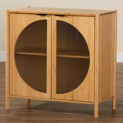 Honey Crescent Window 2-Door Cabinet-Kirkland's Home Flash Sale