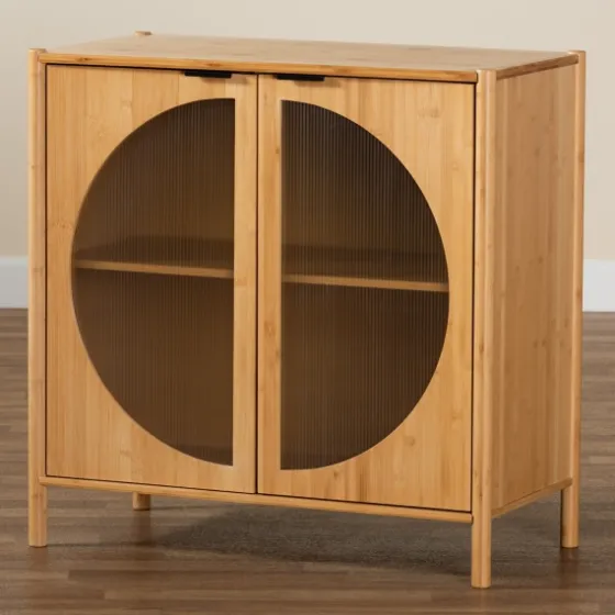 Honey Crescent Window 2-Door Cabinet-Kirkland's Home Flash Sale