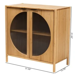 Honey Crescent Window 2-Door Cabinet-Kirkland's Home Flash Sale