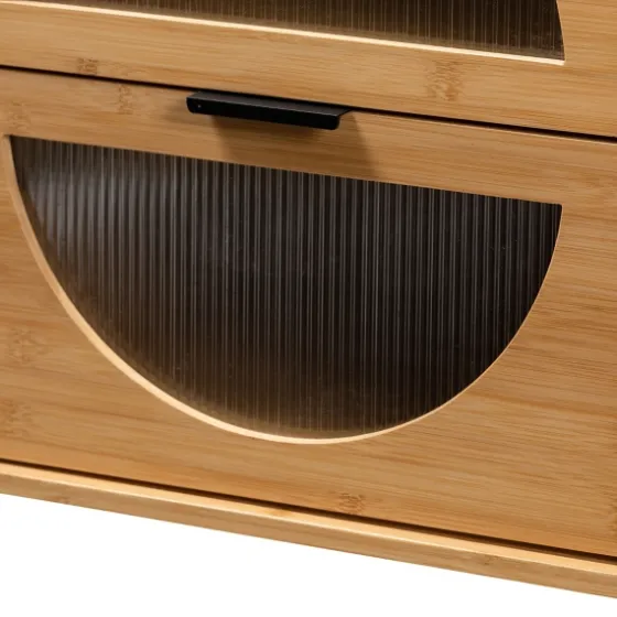Honey Crescent Window 2-Drawer Nightstand-Kirkland's Home Best Sale