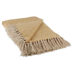 Honey Diamond Fringe Throw-Kirkland's Home Store