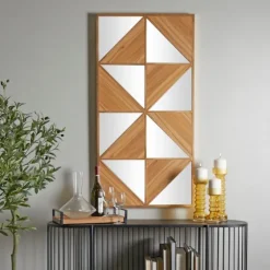 Honey Geometric Mirror Rec Gle Wall Plaque-Kirkland's Home Fashion