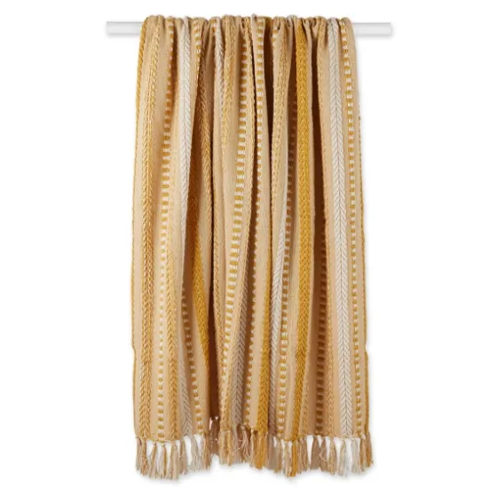 Honey Gold Braided Fringe Throw-Kirkland's Home Outlet