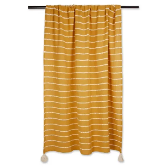 Honey Gold Slub Stripe Decorative Throw-Kirkland's Home Best Sale