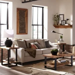 Honey Live Edge 3-Pc. Coffee And Accent Table Set-Kirkland's Home Hot