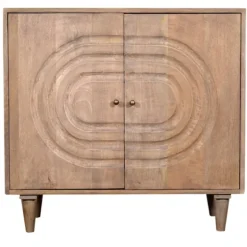 Honey Mango Wood Carved Cabinet-Kirkland's Home Hot