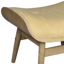 Honey Mushroom Leather Ottoman-Kirkland's Home Best