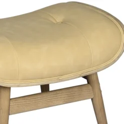 Honey Mushroom Leather Ottoman-Kirkland's Home Best