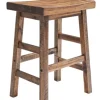Honey Saddle Seat Wood Counter Stool-Kirkland's Home Online