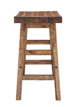 Honey Saddle Seat Wood Counter Stool-Kirkland's Home Online