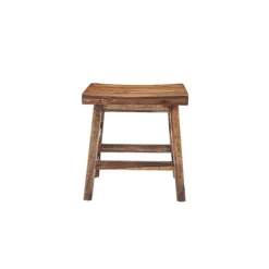 Honey Saddle Seat Wood Stool-Kirkland's Home Store