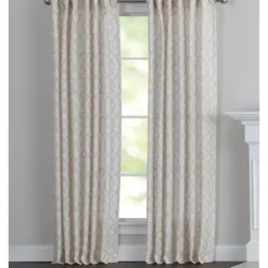 Honey Trellis Woven Single Curtain Panel, 84 In.-Kirkland's Home Best
