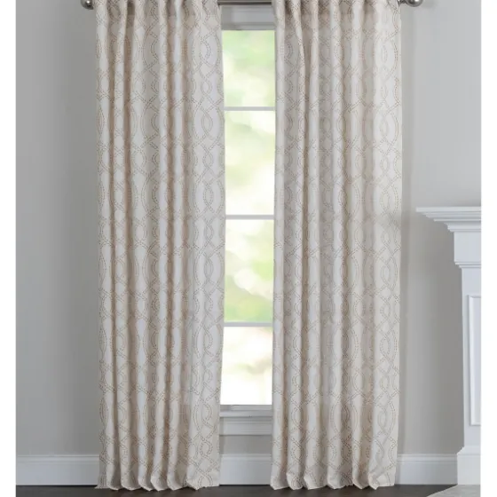 Honey Trellis Woven Single Curtain Panel, 84 In.-Kirkland's Home Best
