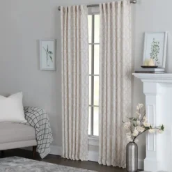 Honey Trellis Woven Single Curtain Panel, 84 In.-Kirkland's Home Best