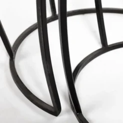 Honey Wood And Black Metal Accent Tables, Set Of 2-Kirkland's Home Flash Sale