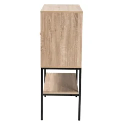 Honey Wood And Metal Mesh Cabinet-Kirkland's Home Outlet